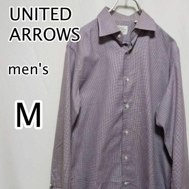 UNITED ARROWS(ユナイテッドアローズ)のUNITED ARROWS　メンズカジュアル　長袖　チェック柄シャツ メンズのトップス(Tシャツ/カットソー(七分/長袖))の商品写真