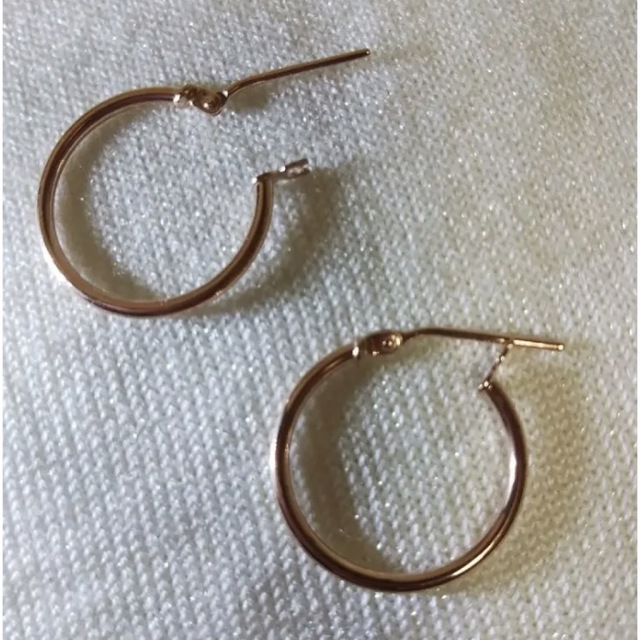 kピンクゴールドフープピアス ピアス