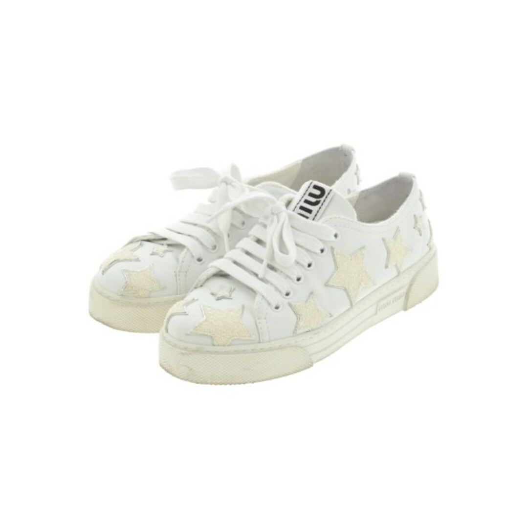 Miu Miu ミュウミュウ スニーカー 37 1/2(24cm位) 白(星柄) | www