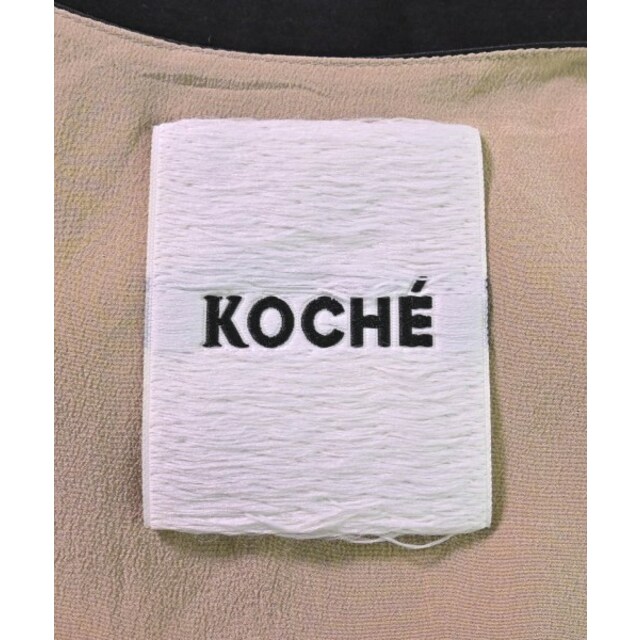 KOCHE(コシェ)のKOCHE コシェ ワンピース 36(XS位) 黒xベージュx紫等 【古着】【中古】 レディースのワンピース(ひざ丈ワンピース)の商品写真