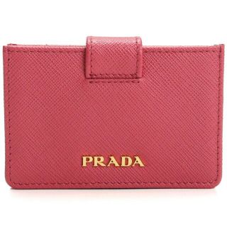 プラダ(PRADA)のPRADA カードケース 1MC211 QWA F068Z FUOCO レッド系(名刺入れ/定期入れ)