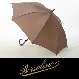 ボルサリーノ(Borsalino)の8931◆ボルサリーノ◆長傘定価9,350円無地ベージュワンタッチ自動ジャンプ傘(傘)