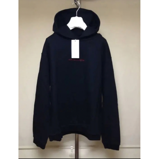 Maison Martin Margiela - 21ss 46 マルジェラ 反転ロゴ パーカー 黒の