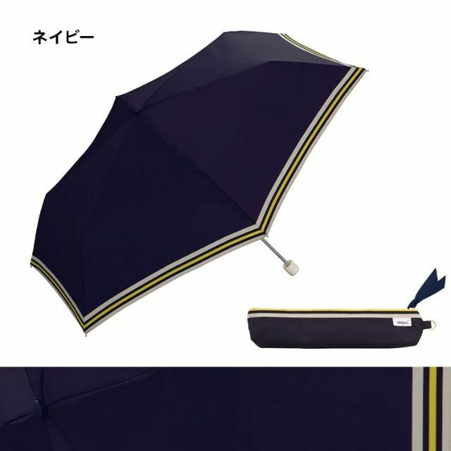 【色: ネイビー】Wpc. 雨傘 ボールドライン ミニ ネイビー 50cm コン