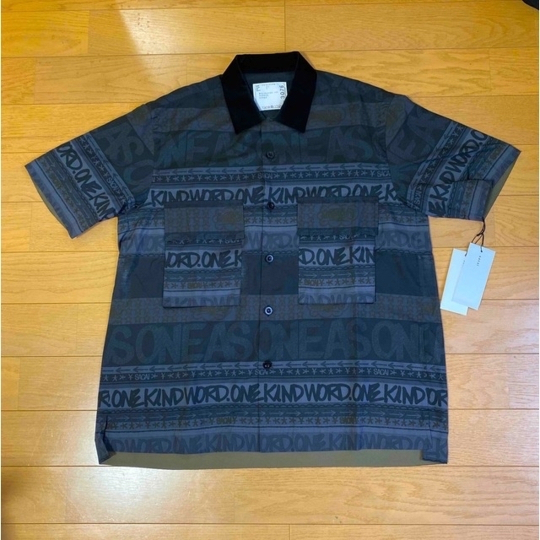 【新品・未使用】sacai × Eric Haze printed shirt 2