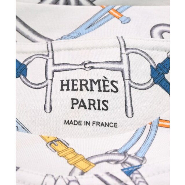 Hermes(エルメス)のHERMES エルメス ワンピース 38(S位) 白x青等(総柄) 【古着】【中古】 レディースのワンピース(ひざ丈ワンピース)の商品写真