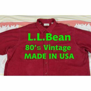 エルエルビーン(L.L.Bean)のエルエルビーン 80s ネルシャツ 12171 USA製 綿100％ ビンテージ(シャツ)