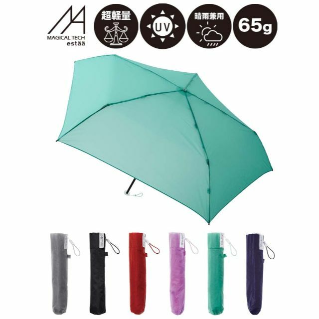 【色: ネイビーブルー】マジカルテック65g 超軽量 UVカット 折りたたみ傘 4