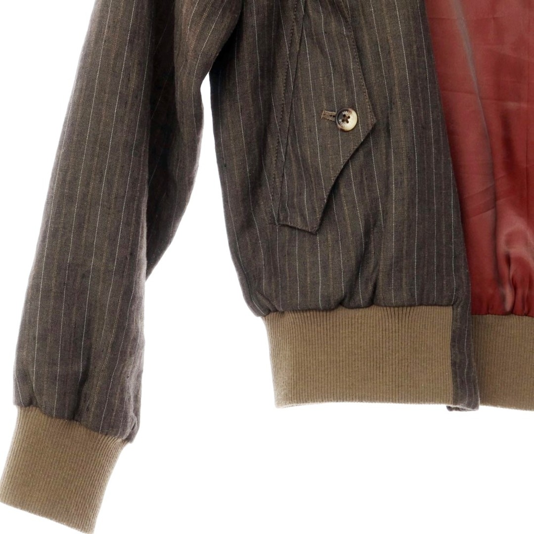 バラクータ BARACUTA G9 リネン ストライプ スイングトップ ブルゾン