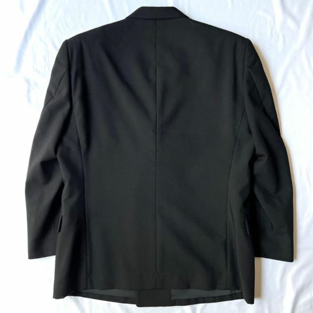 美品 上質ウール ヴィンテージ ダブル セットアップ スーツ ブラック 5