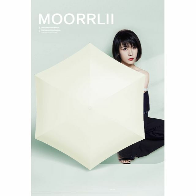 【色:ピンク】Moorrlii 二重日傘 軽量 レディース コンパクト 折り畳み