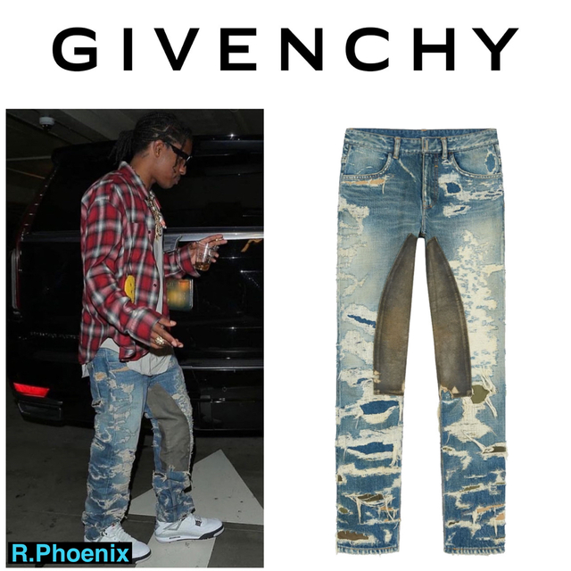 GIVENCHY デストロイドデニム&モールスキン ジーンズ | フリマアプリ ラクマ