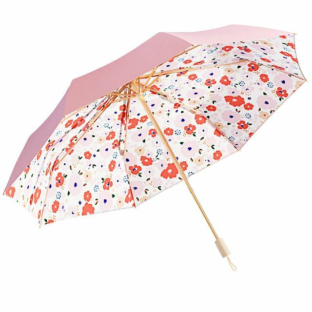 【色: ピンク】Moorrlii 2023新登場 晴雨兼用二重日傘 軽量 レディ