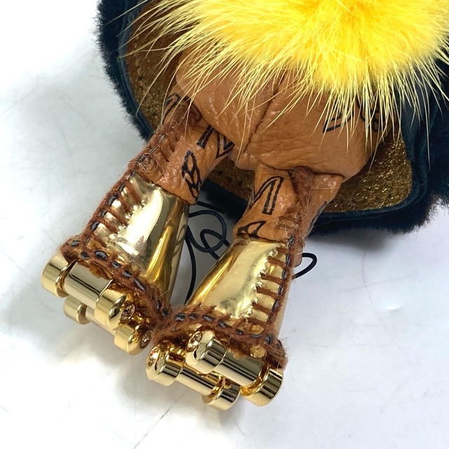 エムシーエム MCM うさぎ ラビット ファードレス着用 ヴィセトス バッグチャーム キーホルダー レザー ブラウン 未使用