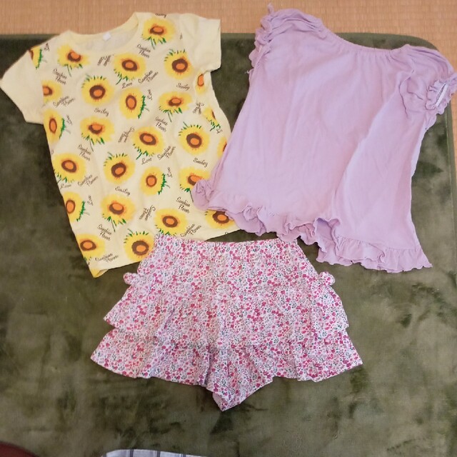 Tシャツ　キュロット　130　オフショル キッズ/ベビー/マタニティのキッズ服女の子用(90cm~)(その他)の商品写真