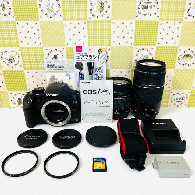 スマートスクラブス ✨300mm超望遠✨Canon EOS Kiss X2 ダブルレンズ