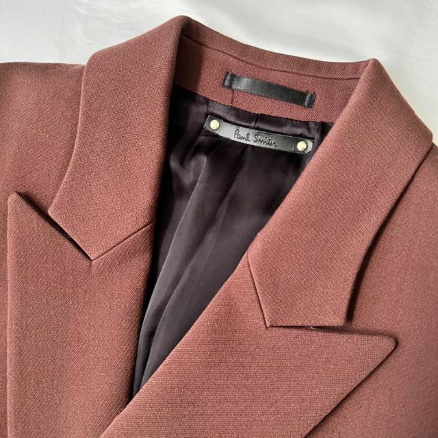 美品 ポールスミス ダブルブレスト チェスターコート ダブルブレスト 茶 M-
