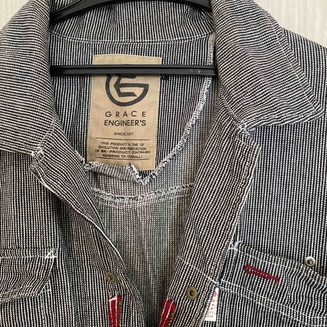 GRACE ENGINEERS ツナギ　作業服 長袖　ストライプ　3L メンズのメンズ その他(その他)の商品写真