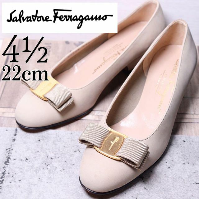 ハイヒール/パンプス【極美品】Salvatore Ferragamo 22 ヌバック パンプス