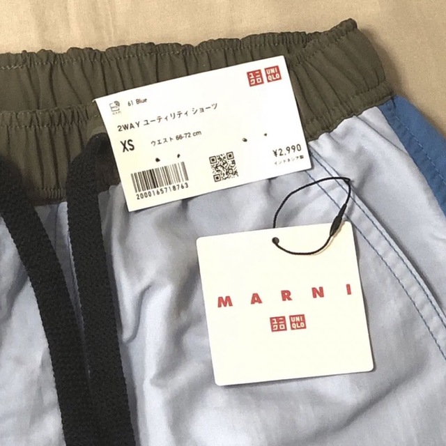 UNIQLO(ユニクロ)のユニクロ MARNI マルニ 2WAYユーティリティショーツ 新品未使用タグ付き メンズのパンツ(ショートパンツ)の商品写真