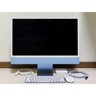 マック(Mac (Apple))のCTO iMac 24インチ　M1 メモリ16GB SSD1TB USキーボード(デスクトップ型PC)