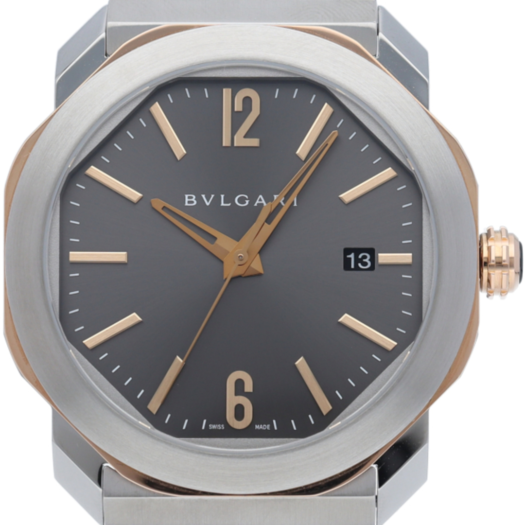 BVLGARI(ブルガリ)のブルガリ オクト ローマ オートマチック 41mm  OCP41SG(OC41C5SPGLD) 箱 保証書 K18PG/SS メンズ時計 グレー 美品 【中古】 メンズの時計(その他)の商品写真