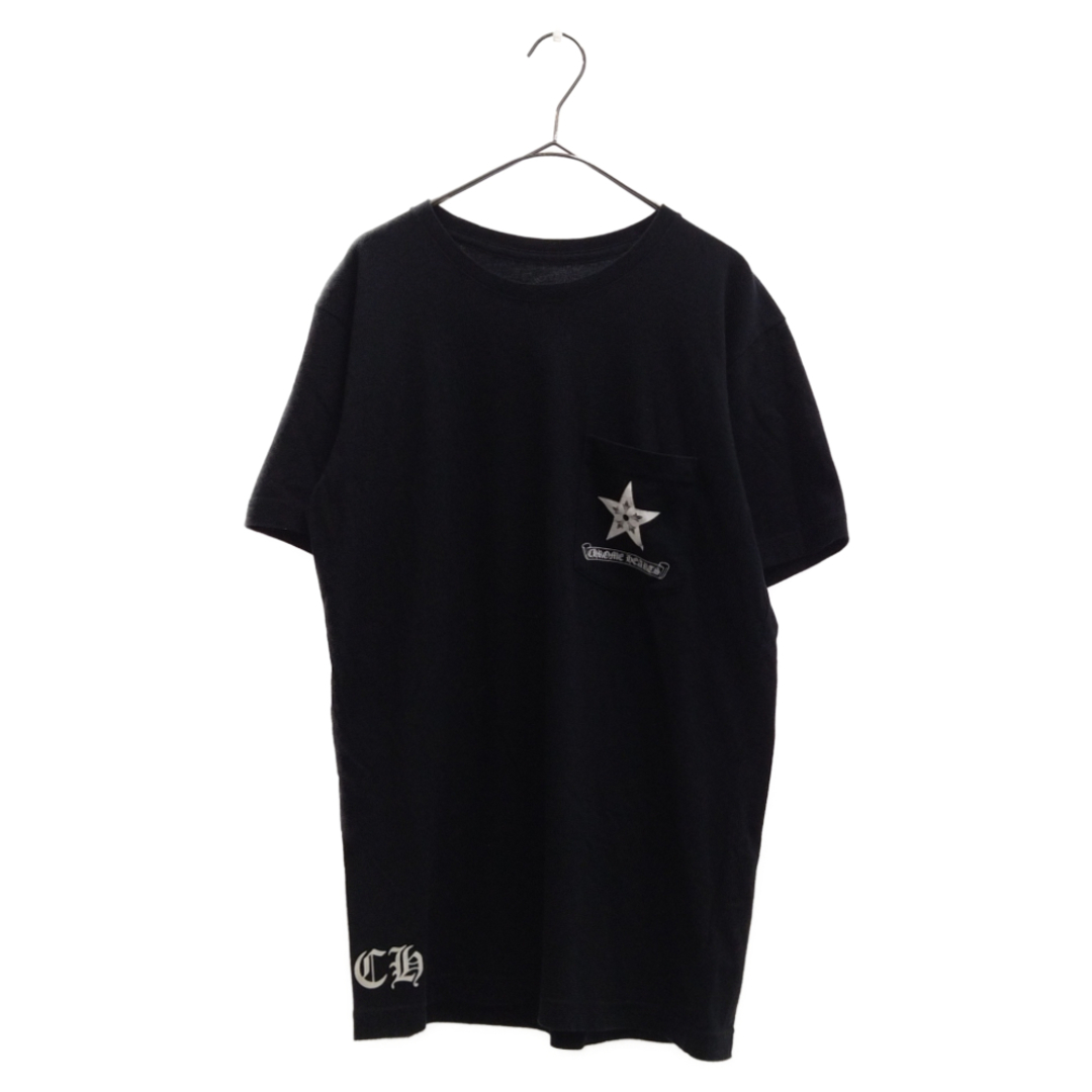 CHROME HEARTS クロムハーツ スタープリント ポケット半袖Tシャツカットソー ブラック M