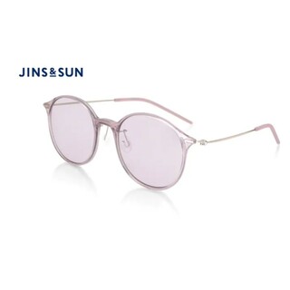 ジンズ(JINS)の新品同様 JINS サングラス JINS&SUN ピンク系 ボストン(サングラス/メガネ)