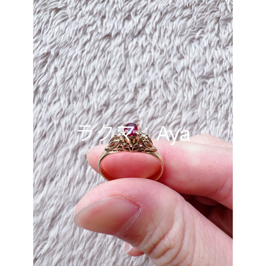 K18 ゴールド ヴィンテージ ダイヤモンド リング レディースのアクセサリー(リング(指輪))の商品写真