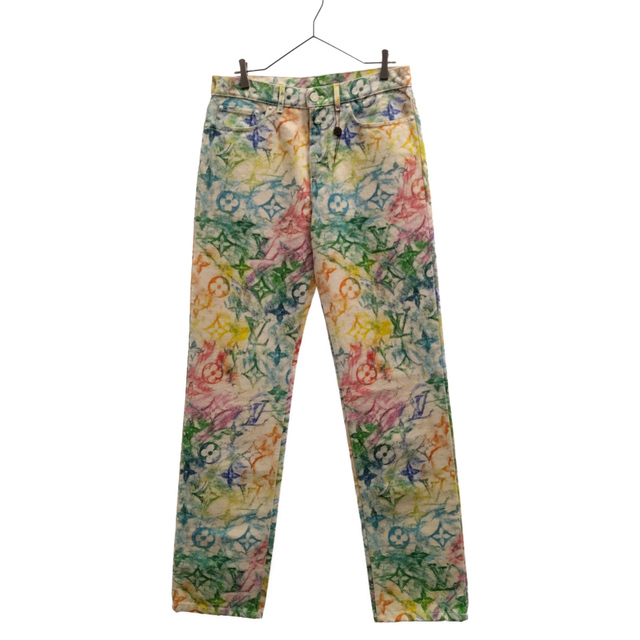 LOUIS VUITTON ルイヴィトン 21SS LV Pastel Regular Denim Pants LV パステル レギュラー  デニムパンツ ジーンズ モノグラム総柄 マルチカラー RM211M ZOC HKD11W | フリマアプリ ラクマ