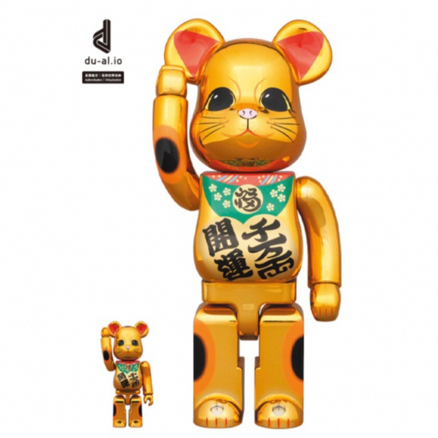 BE@RBRICK 招き猫 開運・千万両 金メッキ 100％ & 400％ 新品エンタメ/ホビー