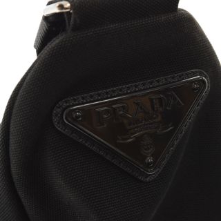 PRADA プラダ 22SS トライアングルキャンバスショルダーバッグ 2VY007 ブラック