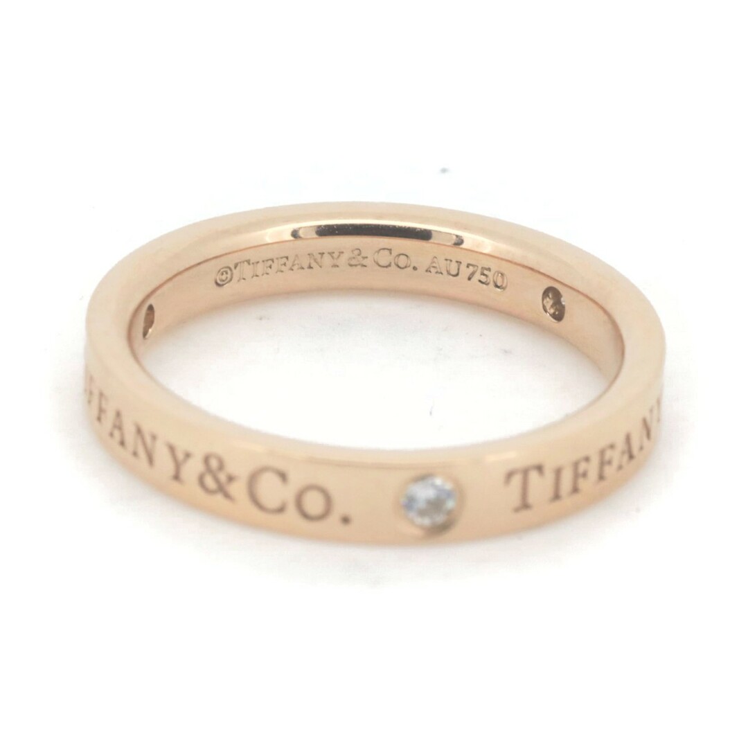 Tiffany & Co.(ティファニー)のティファニー フラット バンド ダイヤモンド リング 3P 9号 K18PG(18金 ピンクゴールド) レディースのアクセサリー(リング(指輪))の商品写真