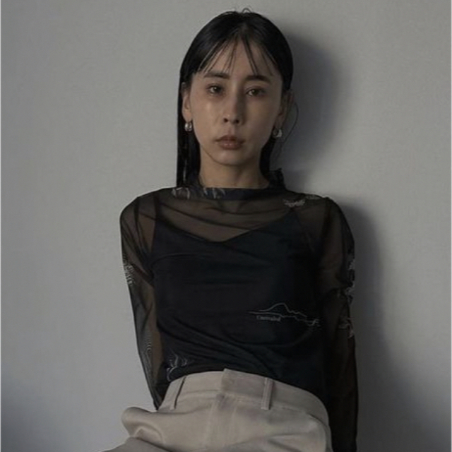 MEDI FLOWER TATTOO SHEER TOP 新品