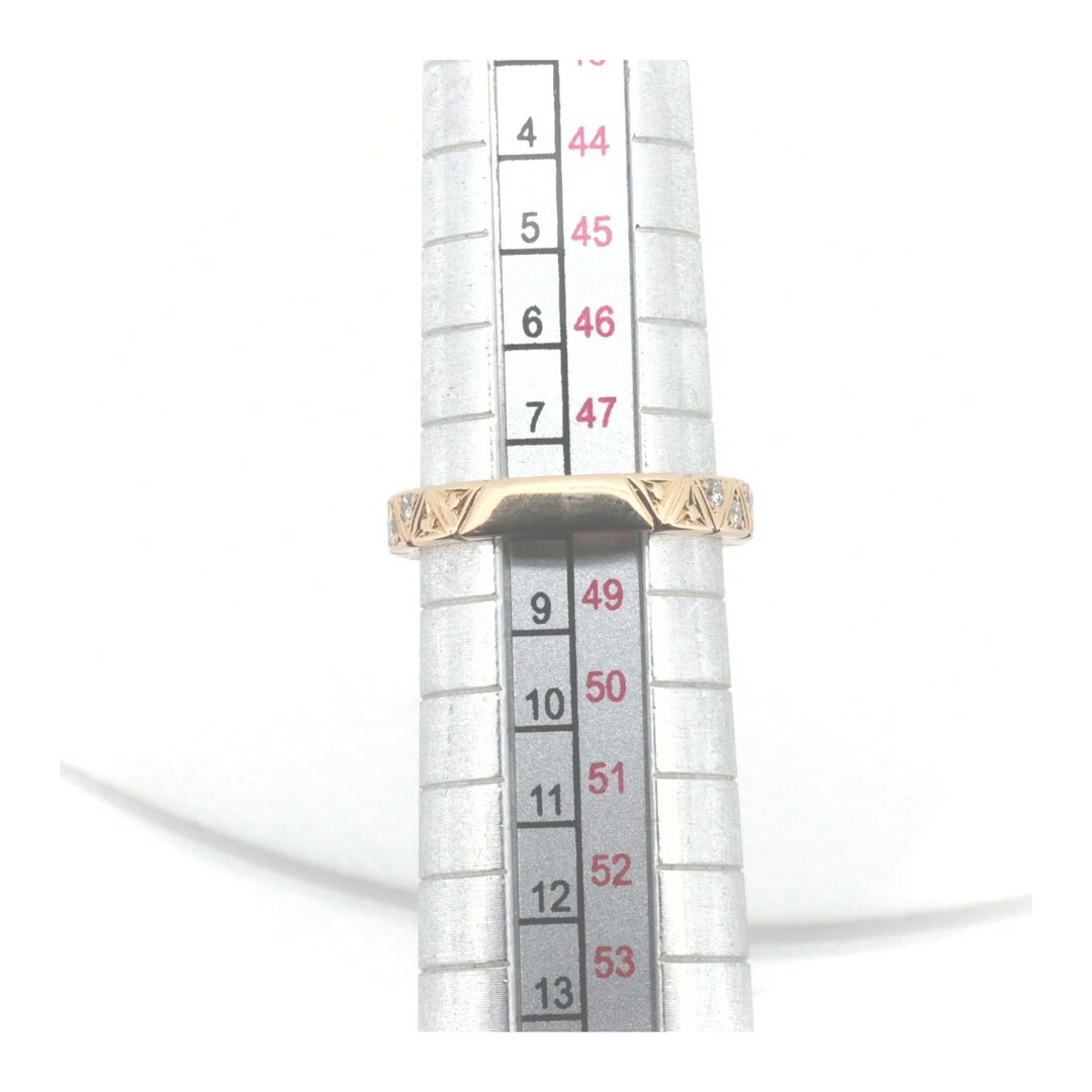 4℃(ヨンドシー)の目立った傷や汚れなし ヨンドシー ハーフエタニティ ダイヤモンド リング 7.5号 0.30ct K18YG(18金 イエローゴールド) レディースのアクセサリー(リング(指輪))の商品写真