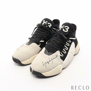 ワイスリー(Y-3)のBYW BBALL スニーカー スエード ファブリック ブラック ライトグレー ホワイト(スニーカー)