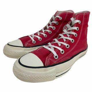 コンバース(CONVERSE)の80s ヴィンテージ コンバース USA製 US5.5 24.5 レッド 赤(スニーカー)