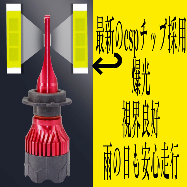 爆光 LEDフォグランプ ヘッドライト 黄 H1,HB4,H8,9.11.16 自動車/バイクの自動車(汎用パーツ)の商品写真