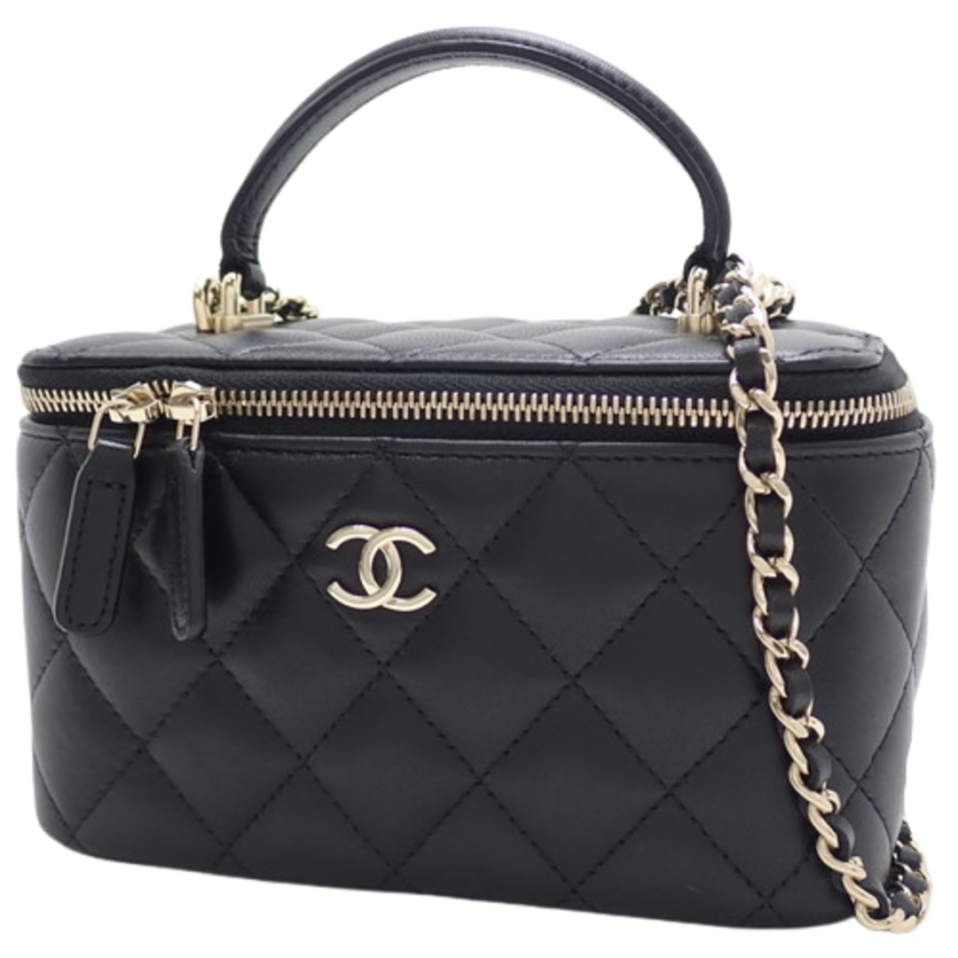 『USED』 CHANEL シャネル ショルダーバッグ ラムスキン ブラック