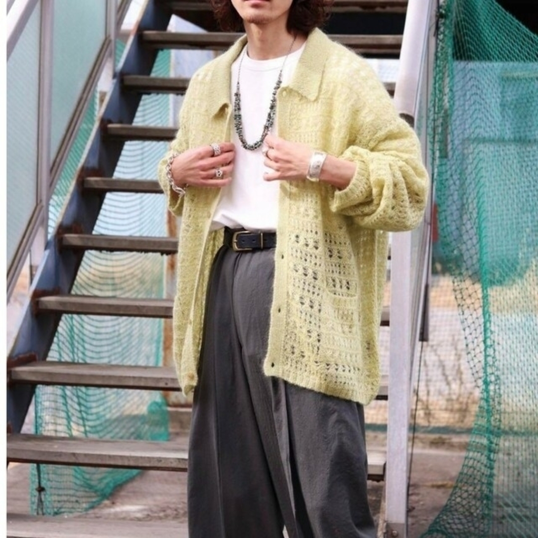 YOKE(ヨーク)のYOKE 23SS MOHAIR SILK MESH KNIT SHIRT レディースのトップス(カーディガン)の商品写真