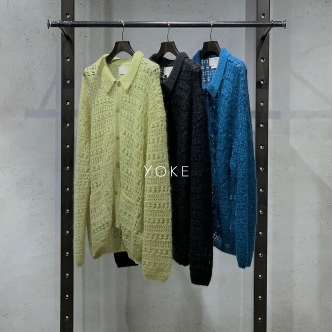 YOKE(ヨーク)のYOKE 23SS MOHAIR SILK MESH KNIT SHIRT レディースのトップス(カーディガン)の商品写真