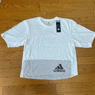 アディダス(adidas)の新品未使用◆(レディースL)アディダス 白/ホワイトTシャツ(Tシャツ(半袖/袖なし))