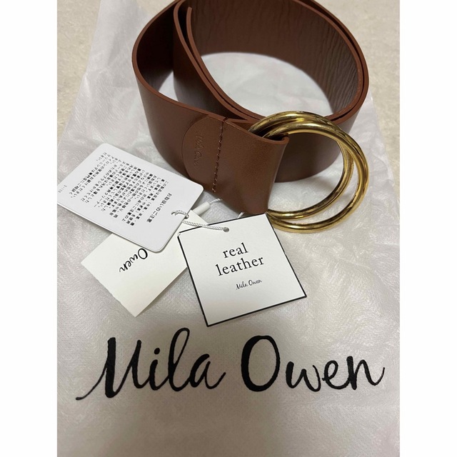 新品タグ付き♡Mila Owen♡リアルレザーリングベルト