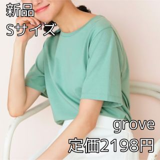 グローブ(grove)の3527⭐︎grove⭐︎【エコ/ひんやり】RENUベーシックTee(カットソー(半袖/袖なし))