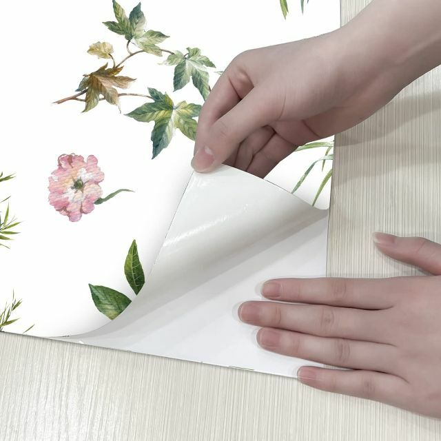 【色:OH-WH】Homya 壁紙シール 花柄 剥がせる壁紙 防水 リメイクシー