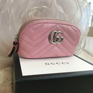 グッチ(Gucci)の★未使用品★GUCCI GGマーモント　キーケース・コインケース　ポーチ　ピンク(コインケース)