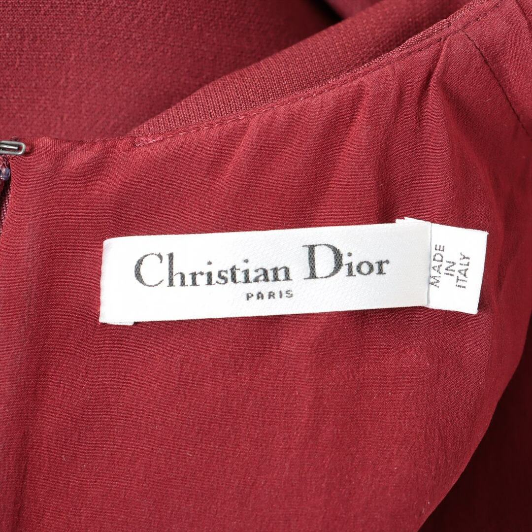 Christian Dior(クリスチャンディオール)のクリスチャンディオール  ウール×シルク  ワインレッド レディース ワン レディースのワンピース(その他)の商品写真