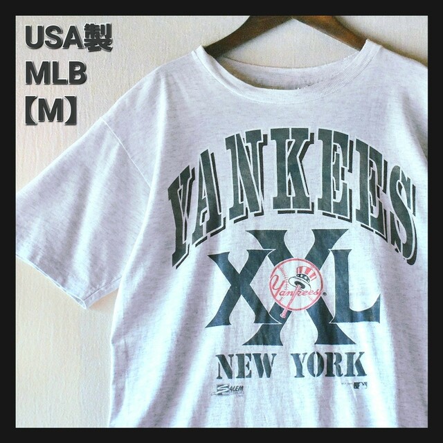 ★希少 90年製©️ USA製 MLB NY ヤンキース ビッグロゴTシャツ