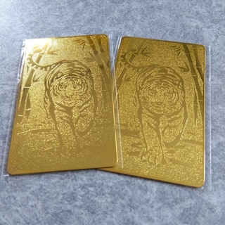 【新品】寅 虎　ゴールド カード　開運　干支　日本　ご利益　縁起物　2枚セット(その他)