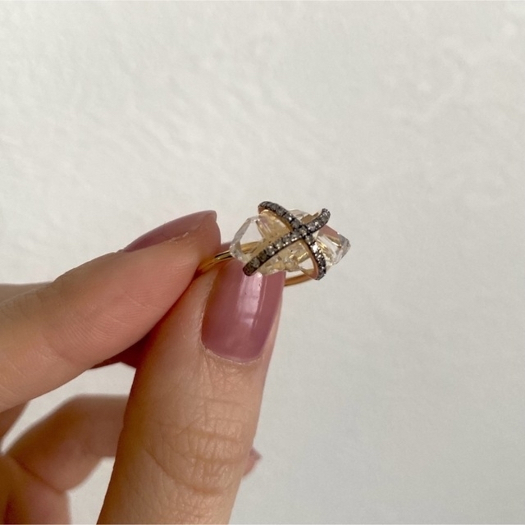 ハーキマーダイヤモンドパヴェダイアモンドリング アルティーダウード レディースのアクセサリー(リング(指輪))の商品写真